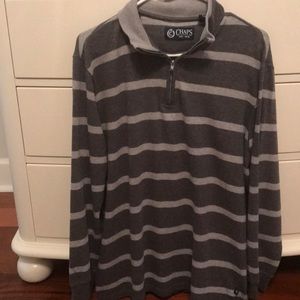 Half zip striped sweater